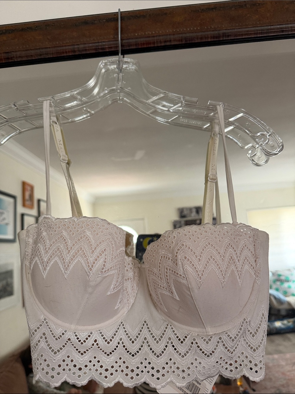 La Perla Malizia White Lace Longline Bustier Bralette NWT